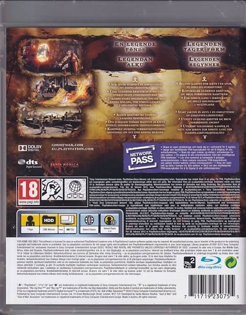 God of War Ascension - PS3 (B Grade) (Genbrug)